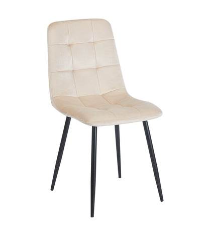 OSCAR BEIGE VELVET ΥΦΑΣΜΑ ΚΑΡΕΚΛΑ ΜΕΤΑΛΛΙΚΗ 43x51x90