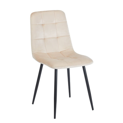 OSCAR BEIGE VELVET ΥΦΑΣΜΑ ΚΑΡΕΚΛΑ ΜΕΤΑΛΛΙΚΗ 43x51x90