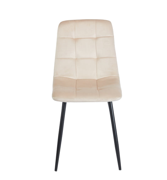 OSCAR BEIGE VELVET ΥΦΑΣΜΑ ΚΑΡΕΚΛΑ ΜΕΤΑΛΛΙΚΗ 43x51x90