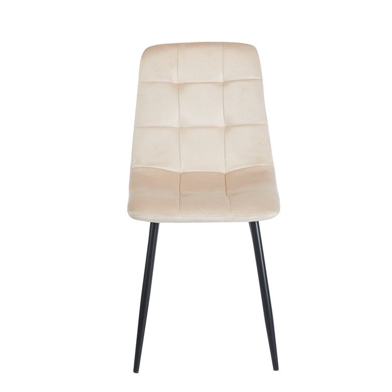 OSCAR BEIGE VELVET ΥΦΑΣΜΑ ΚΑΡΕΚΛΑ ΜΕΤΑΛΛΙΚΗ 43x51x90