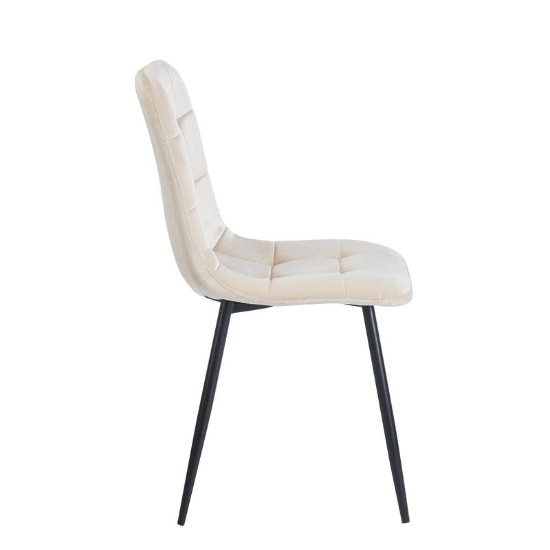 OSCAR BEIGE VELVET ΥΦΑΣΜΑ ΚΑΡΕΚΛΑ ΜΕΤΑΛΛΙΚΗ 43x51x90