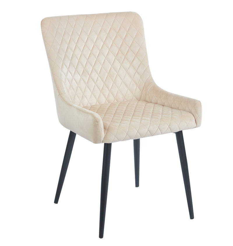 VANESA BEIGE VELVET ΥΦΑΣΜΑ ΚΑΡΕΚΛΑ ΜΕΤΑΛΛΙΚΗ 46x62x86