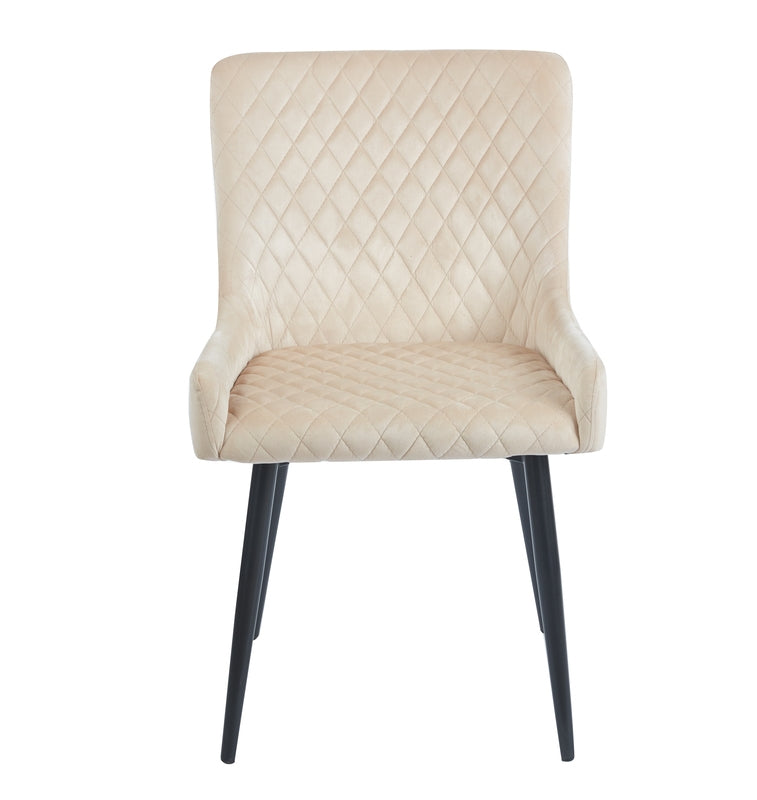 VANESA BEIGE VELVET ΥΦΑΣΜΑ ΚΑΡΕΚΛΑ ΜΕΤΑΛΛΙΚΗ 46x62x86