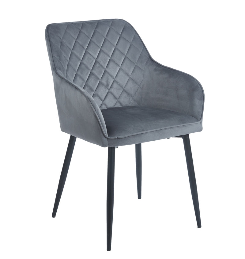 SIENA GREY VELVET ΥΦΑΣΜΑ ΠΟΛΥΘΡΟΝΑ ΜΕΤΑΛΛΙΚΗ 54x58x82