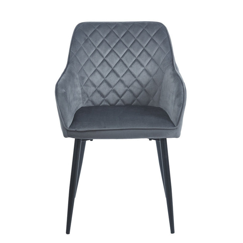SIENA GREY VELVET ΥΦΑΣΜΑ ΠΟΛΥΘΡΟΝΑ ΜΕΤΑΛΛΙΚΗ 54x58x82