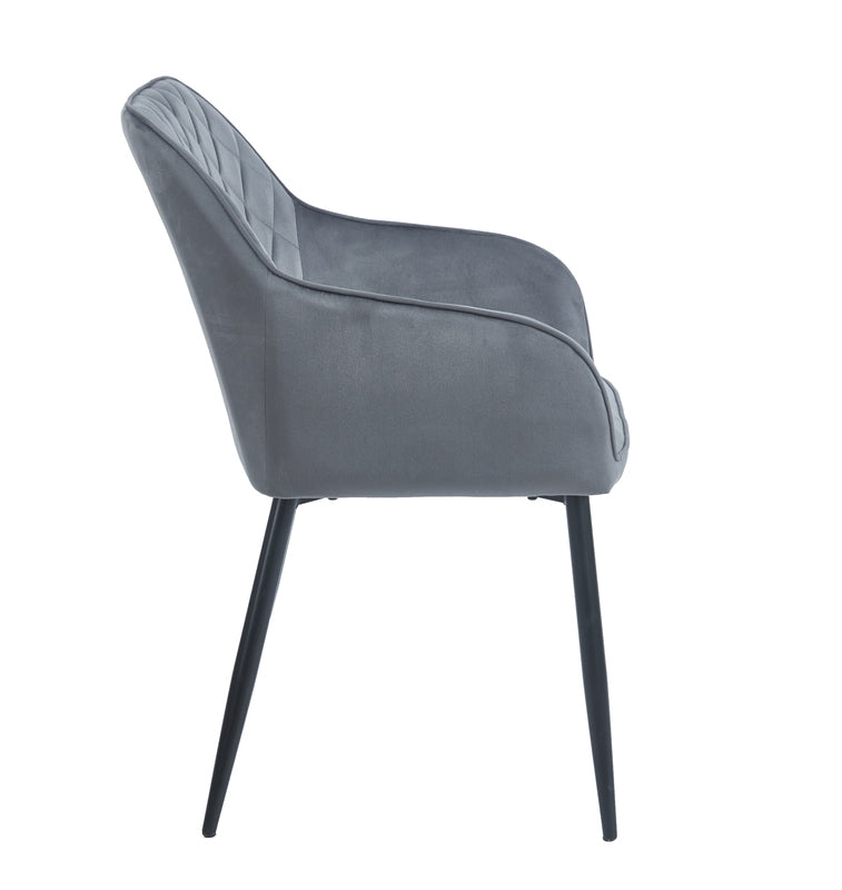 SIENA GREY VELVET ΥΦΑΣΜΑ ΠΟΛΥΘΡΟΝΑ ΜΕΤΑΛΛΙΚΗ 54x58x82