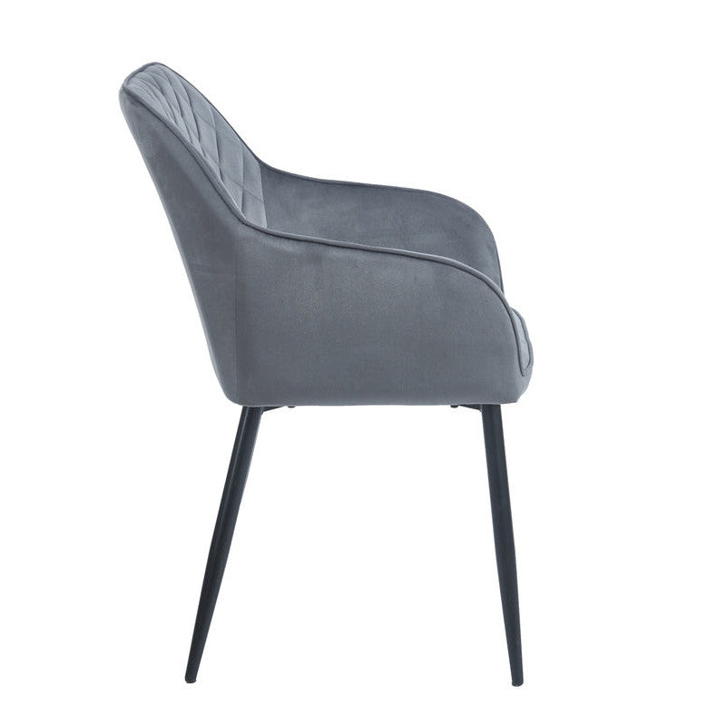 SIENA GREY VELVET ΥΦΑΣΜΑ ΠΟΛΥΘΡΟΝΑ ΜΕΤΑΛΛΙΚΗ 54x58x82