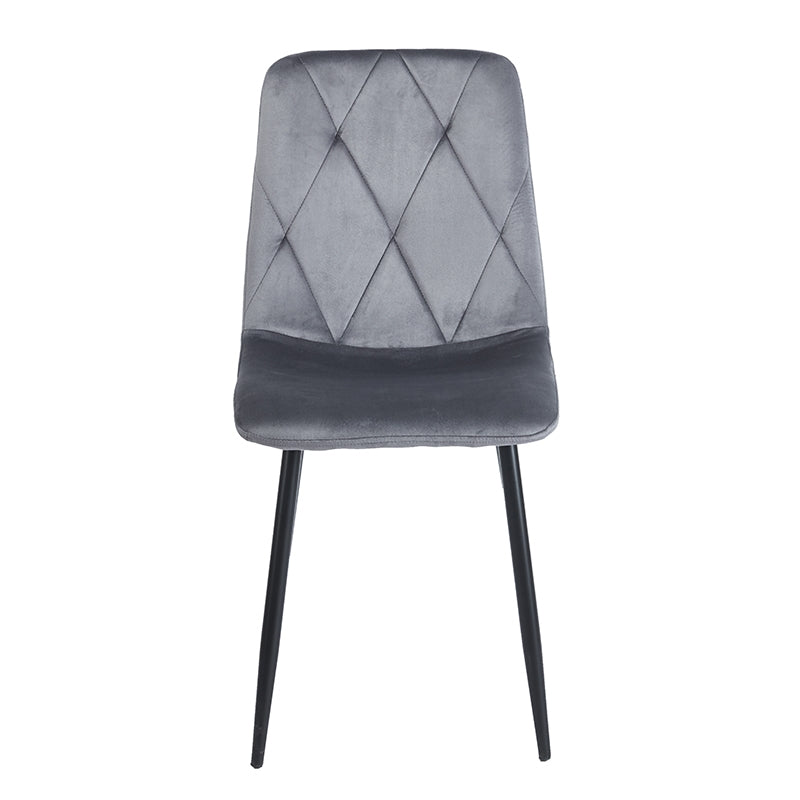 EVA GREY VELVET ΥΦΑΣΜΑ ΚΑΡΕΚΛΑ ΜΕΤΑΛΛΙΚΗ 43x55x90