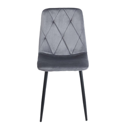 EVA GREY VELVET ΥΦΑΣΜΑ ΚΑΡΕΚΛΑ ΜΕΤΑΛΛΙΚΗ 43x55x90