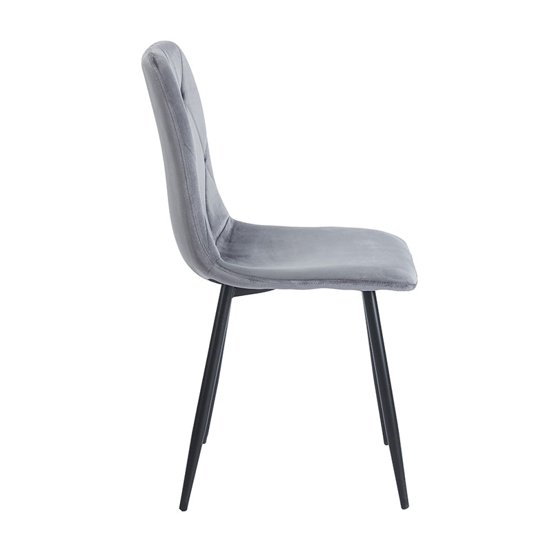 EVA GREY VELVET ΥΦΑΣΜΑ ΚΑΡΕΚΛΑ ΜΕΤΑΛΛΙΚΗ 43x55x90