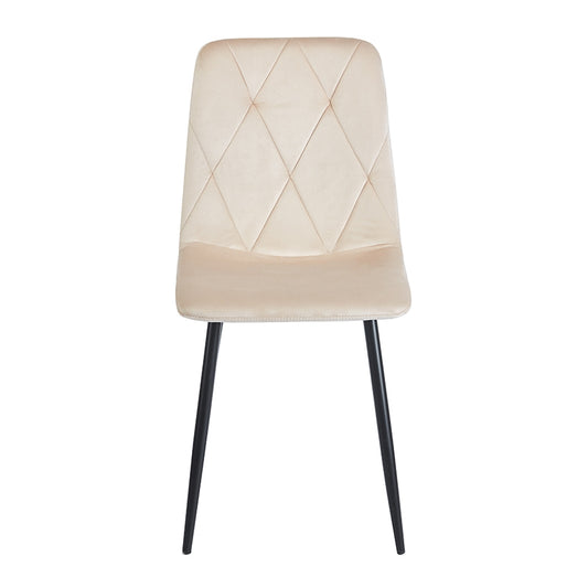 EVA BEIGE VELVET ΥΦΑΣΜΑ ΚΑΡΕΚΛΑ ΜΕΤΑΛΛΙΚΗ 43x55x90