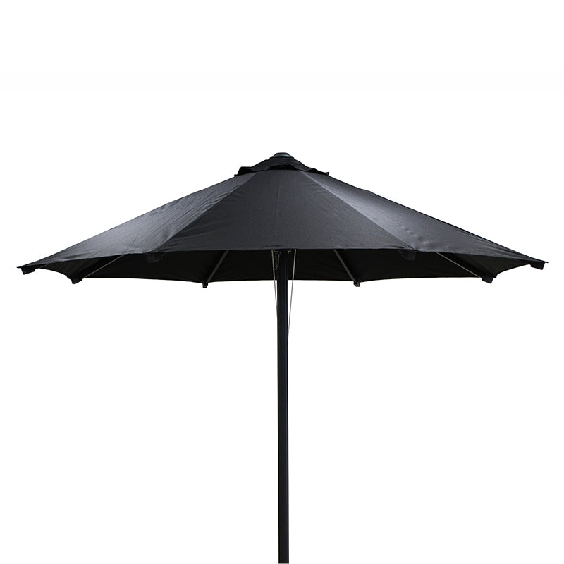 UMBRELLA BLACK ALUMINIUM 8 RIBS Ø230cm
