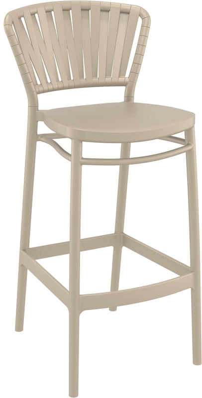 PORTOFINO BAR STOOL TAUPE POLYESTER 48x52x106