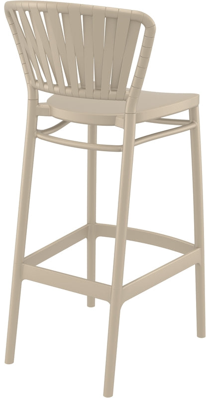 PORTOFINO BAR STOOL TAUPE POLYESTER 48x52x106