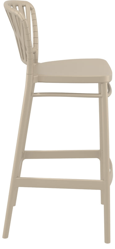 PORTOFINO BAR STOOL TAUPE POLYESTER 48x52x106