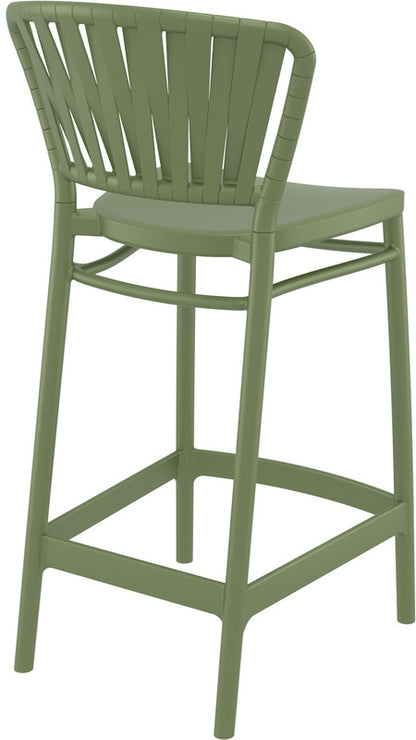 PORTOFINO STOOL OLIVE GREEN UPHOLSTERED 48x52x96
