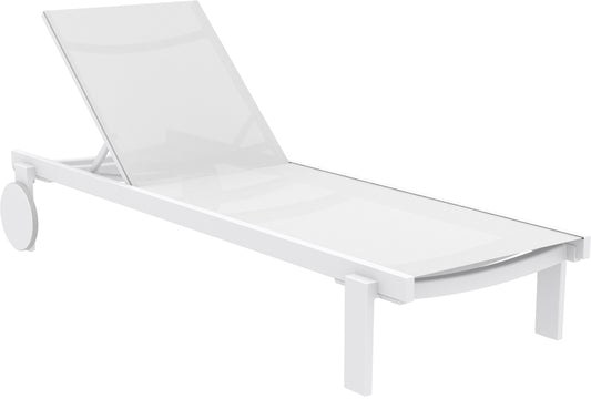 CASABLANCA ΞΑΠΛΩΣΤΡΑ WHITE/WHITE ΑΛΟΥΜ-ΠΟΛ/ΝΙΟΥ 74x190x31
