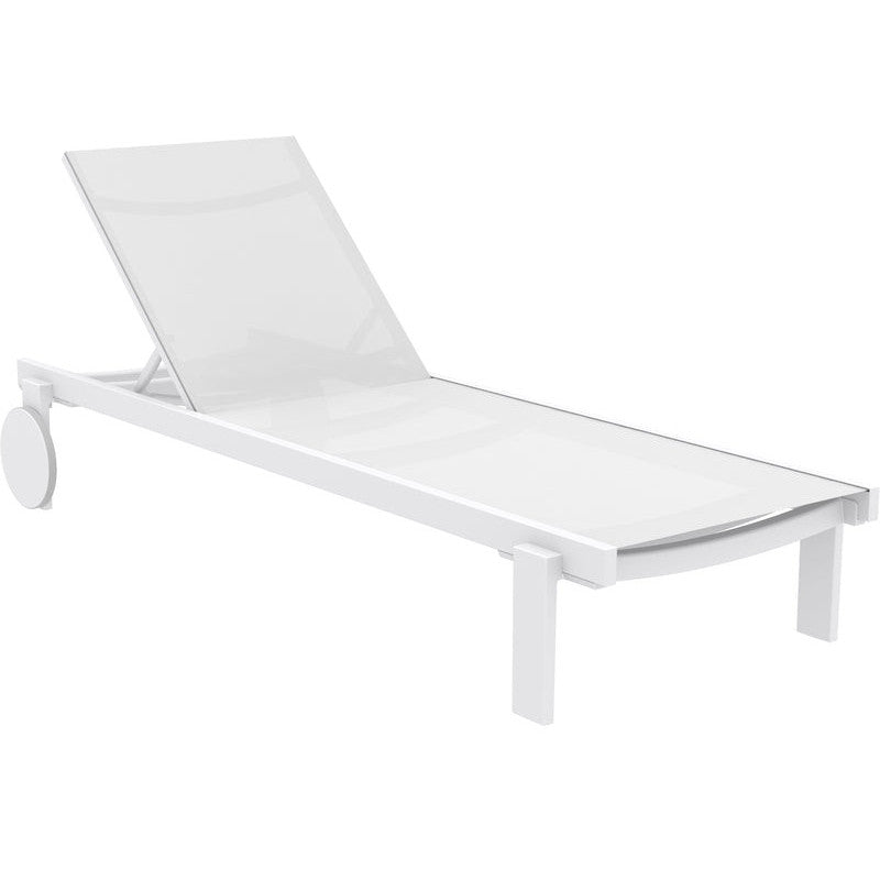 CASABLANCA ΞΑΠΛΩΣΤΡΑ WHITE/WHITE ΑΛΟΥΜ-ΠΟΛ/ΝΙΟΥ 74x190x31