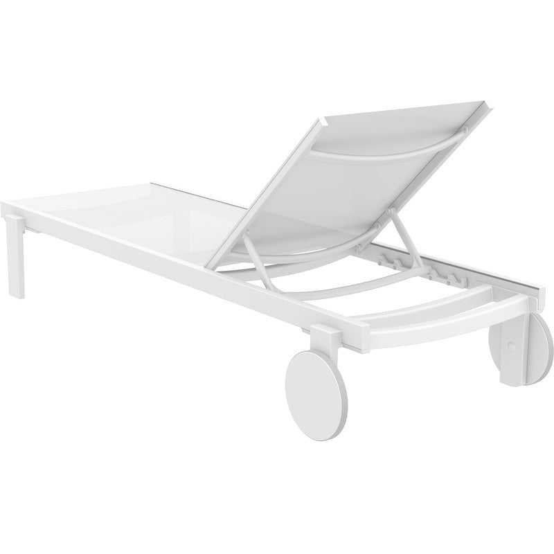CASABLANCA ΞΑΠΛΩΣΤΡΑ WHITE/WHITE ΑΛΟΥΜ-ΠΟΛ/ΝΙΟΥ 74x190x31