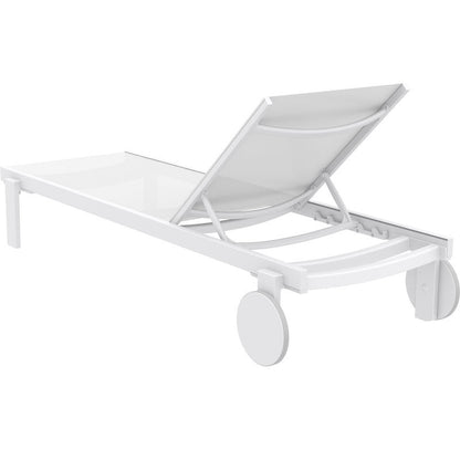 CASABLANCA ΞΑΠΛΩΣΤΡΑ WHITE/WHITE ΑΛΟΥΜ-ΠΟΛ/ΝΙΟΥ 74x190x31