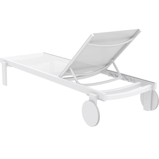 CASABLANCA ΞΑΠΛΩΣΤΡΑ WHITE/WHITE ΑΛΟΥΜ-ΠΟΛ/ΝΙΟΥ 74x190x31