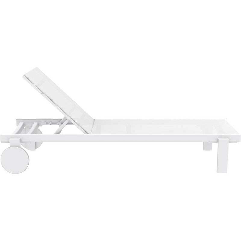 CASABLANCA ΞΑΠΛΩΣΤΡΑ WHITE/WHITE ΑΛΟΥΜ-ΠΟΛ/ΝΙΟΥ 74x190x31