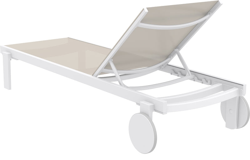 CASABLANCA ΞΑΠΛΩΣΤΡΑ WHITE/TAUPE ΑΛΟΥΜ-ΠΟΛ/ΝΙΟΥ 74x190x31