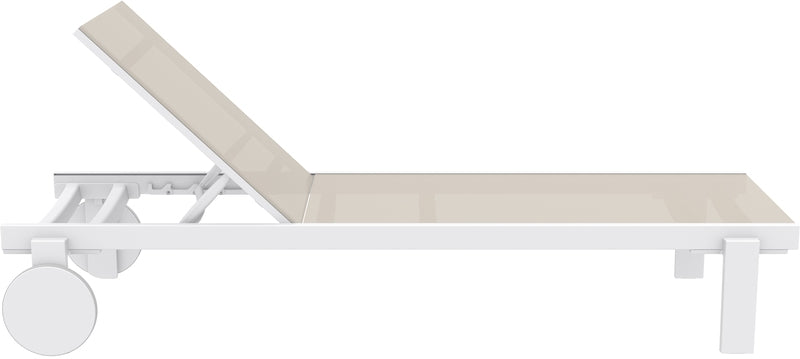 CASABLANCA ΞΑΠΛΩΣΤΡΑ WHITE/TAUPE ΑΛΟΥΜ-ΠΟΛ/ΝΙΟΥ 74x190x31