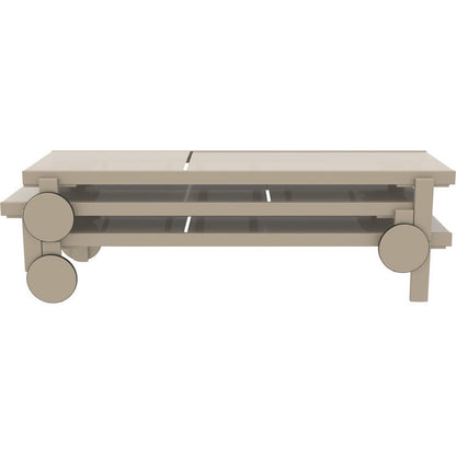 CASABLANCA ΞΑΠΛΩΣΤΡΑ WHITE/TAUPE ΑΛΟΥΜ-ΠΟΛ/ΝΙΟΥ 74x190x31