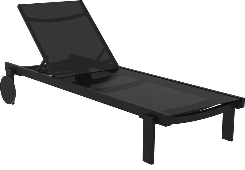 CASABLANCA ΞΑΠΛΩΣΤΡΑ BLACK/BLACK ΑΛΟΥΜ-ΠΟΛ/ΝΙΟΥ 74x190x31
