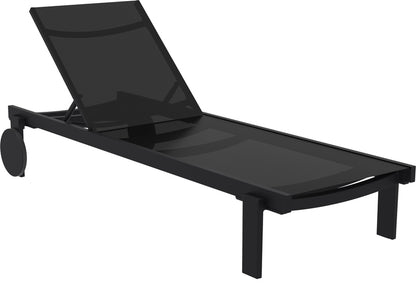 CASABLANCA ΞΑΠΛΩΣΤΡΑ BLACK/BLACK ΑΛΟΥΜ-ΠΟΛ/ΝΙΟΥ 74x190x31