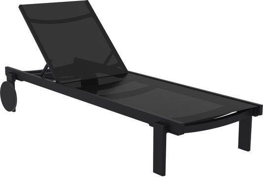 CASABLANCA ΞΑΠΛΩΣΤΡΑ BLACK/BLACK ΑΛΟΥΜ-ΠΟΛ/ΝΙΟΥ 74x190x31