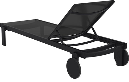 CASABLANCA ΞΑΠΛΩΣΤΡΑ BLACK/BLACK ΑΛΟΥΜ-ΠΟΛ/ΝΙΟΥ 74x190x31