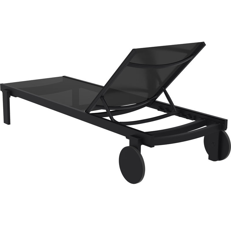 CASABLANCA ΞΑΠΛΩΣΤΡΑ BLACK/BLACK ΑΛΟΥΜ-ΠΟΛ/ΝΙΟΥ 74x190x31