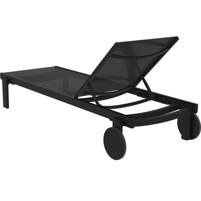 CASABLANCA ΞΑΠΛΩΣΤΡΑ BLACK/BLACK ΑΛΟΥΜ-ΠΟΛ/ΝΙΟΥ 74x190x31