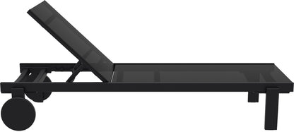 CASABLANCA ΞΑΠΛΩΣΤΡΑ BLACK/BLACK ΑΛΟΥΜ-ΠΟΛ/ΝΙΟΥ 74x190x31