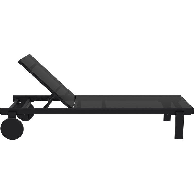 CASABLANCA ΞΑΠΛΩΣΤΡΑ BLACK/BLACK ΑΛΟΥΜ-ΠΟΛ/ΝΙΟΥ 74x190x31
