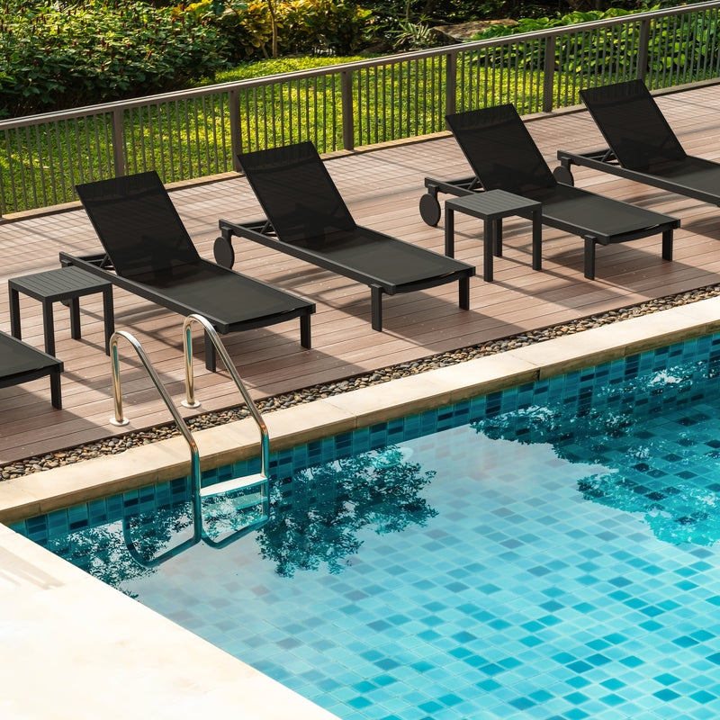CASABLANCA ΞΑΠΛΩΣΤΡΑ BLACK/BLACK ΑΛΟΥΜ-ΠΟΛ/ΝΙΟΥ 74x190x31
