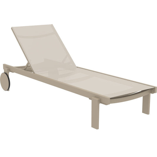 CASABLANCA ΞΑΠΛΩΣΤΡΑ TAUPE/TAUPE ΑΛΟΥΜ-ΠΟΛ/ΝΙΟΥ 74x190x31