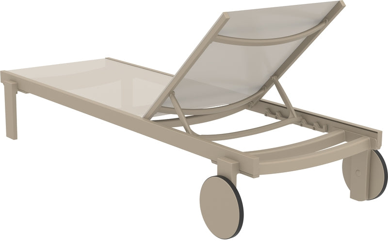CASABLANCA ΞΑΠΛΩΣΤΡΑ TAUPE/TAUPE ΑΛΟΥΜ-ΠΟΛ/ΝΙΟΥ 74x190x31