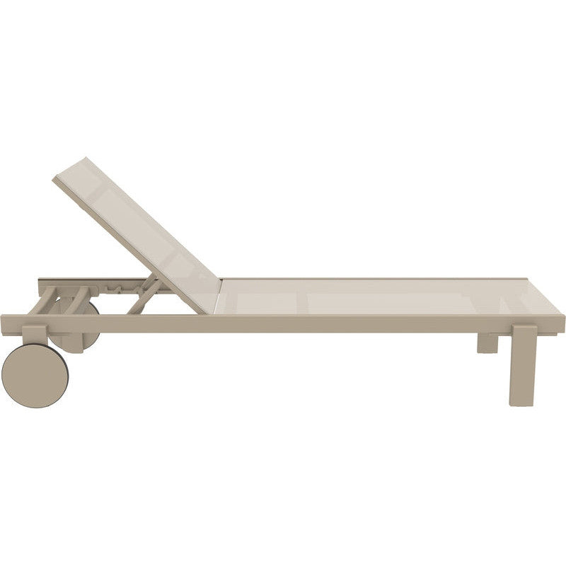 CASABLANCA ΞΑΠΛΩΣΤΡΑ TAUPE/TAUPE ΑΛΟΥΜ-ΠΟΛ/ΝΙΟΥ 74x190x31