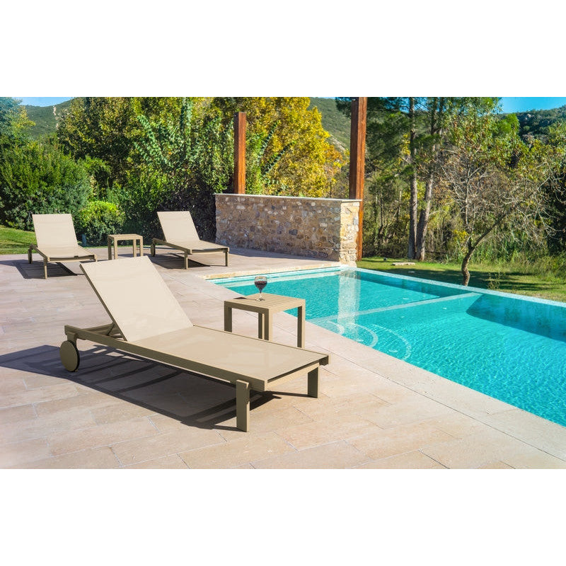 CASABLANCA ΞΑΠΛΩΣΤΡΑ TAUPE/TAUPE ΑΛΟΥΜ-ΠΟΛ/ΝΙΟΥ 74x190x31