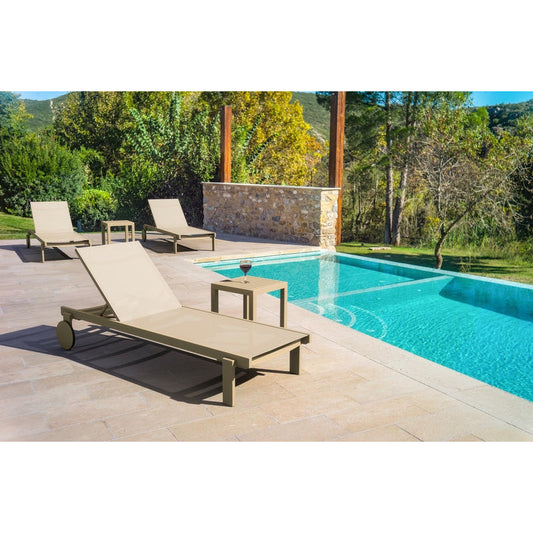 CASABLANCA ΞΑΠΛΩΣΤΡΑ TAUPE/TAUPE ΑΛΟΥΜ-ΠΟΛ/ΝΙΟΥ 74x190x31