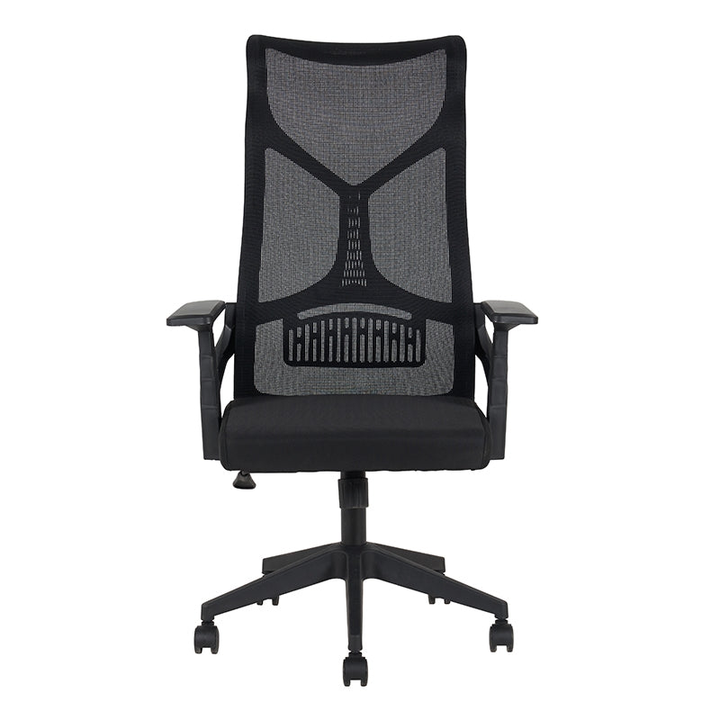 A9920 ΜΑΥΡO MESH ΠΟΛΥΘΡΟΝΑ ΓΡΑΦΕΙΟΥ 64X65X48-115/56-125εκ.