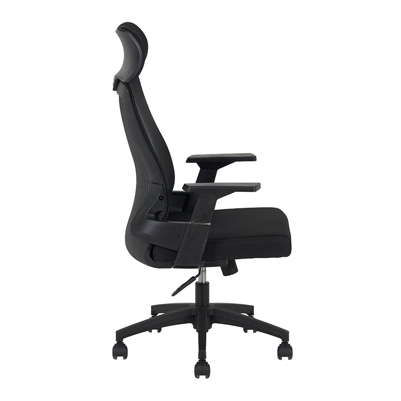 A9925 ΜΑΥΡO MESH ΠΟΛΥΘΡΟΝΑ ΓΡΑΦΕΙΟΥ 64X60X43-110/52-119εκ.