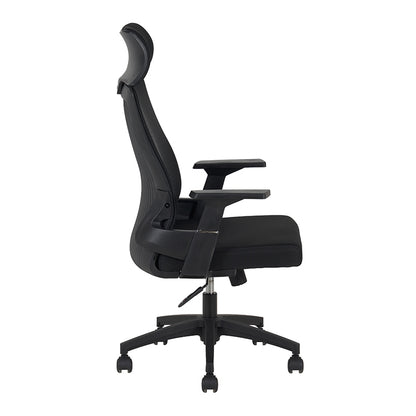 A9925 ΜΑΥΡO MESH ΠΟΛΥΘΡΟΝΑ ΓΡΑΦΕΙΟΥ 64X60X43-110/52-119εκ.
