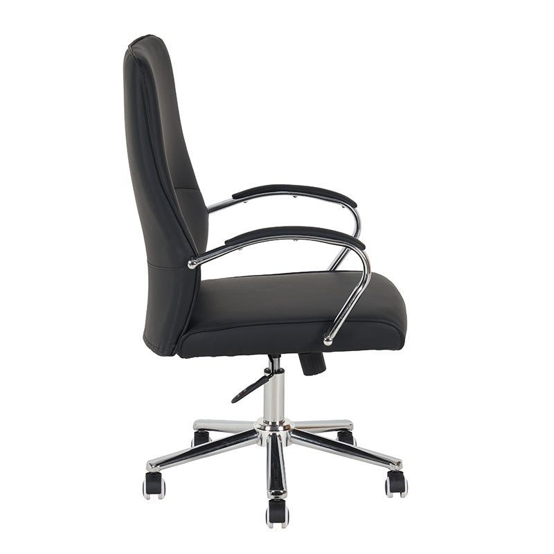 A9930 ΜΑΥΡO PU ΠΟΛΥΘΡΟΝΑ ΓΡΑΦΕΙΟΥ 60X65X48-105/58-114εκ.