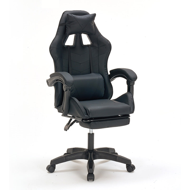 A9937 ΜΑΥΡΟ PVC ΠΟΛΥΘΡΟΝΑ GAMING/ΜΕ ΥΠΟΠΟΔΙΟ 64x59x43-112/53-125