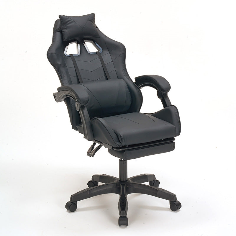 A9937 ΜΑΥΡΟ PVC ΠΟΛΥΘΡΟΝΑ GAMING/ΜΕ ΥΠΟΠΟΔΙΟ 64x59x43-112/53-125
