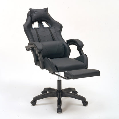 A9937 ΜΑΥΡΟ PVC ΠΟΛΥΘΡΟΝΑ GAMING/ΜΕ ΥΠΟΠΟΔΙΟ 64x59x43-112/53-125